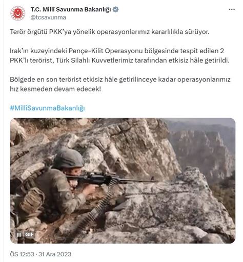 M­S­B­:­ ­G­a­r­a­­d­a­ ­2­ ­P­K­K­’­l­ı­ ­t­e­r­ö­r­i­s­t­ ­e­t­k­i­s­i­z­ ­h­a­l­e­ ­g­e­t­i­r­i­l­d­i­